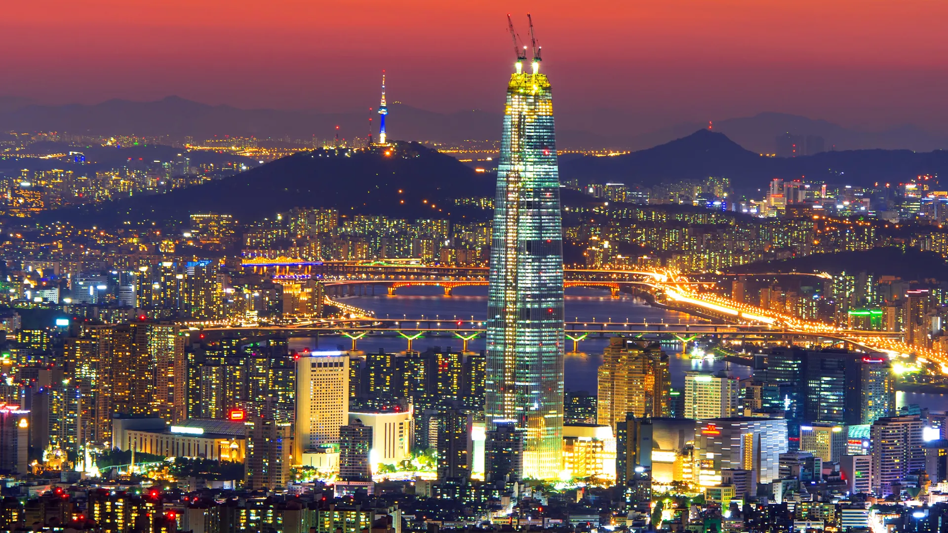 imagem aérea coreia